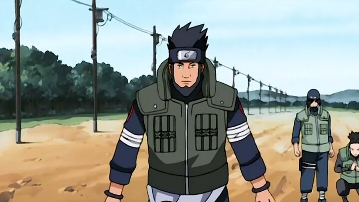 Naruto, Asuma was burned by his own ninjutsu.