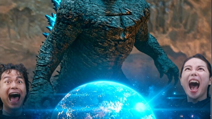 Couple fights Godzilla's "Atomic Breath"