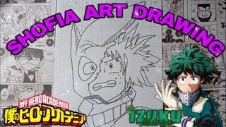 drawing anime my hero academia, midoriya