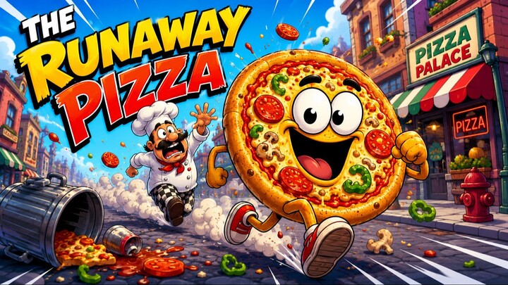 The Runaway Pizza! 😂 | Hilarious Cartoon Chase Gone Crazy! | Funny Animation