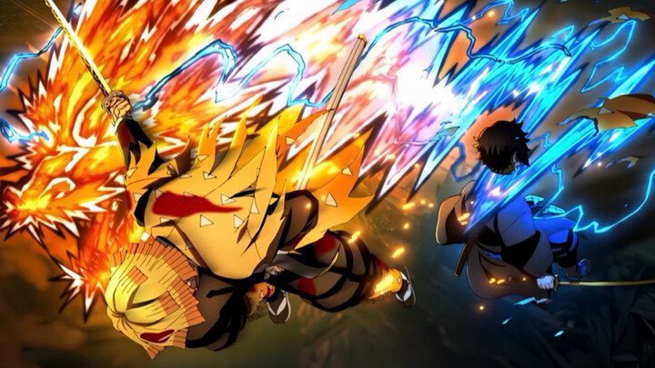 [4K Dolby Vision / Rendered with another model] Inosuke slices off Kōgyū’s head with the Flame‑Thund