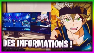 DES INFORMATIONS SUR LE JEU BLACK CLOVER !