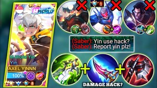 YIN NEW 3 EMBLEM SET-UP IS CRAZY | YIN VS THAMUZ & SABER | YIN BEST BUILD & EMBLEM | MOBILE LEGENDS