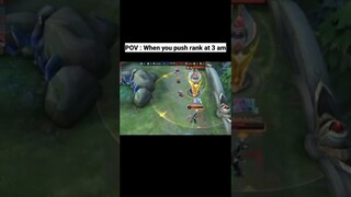 When you push rank at 3 am - Mobile Legends Funny Moments