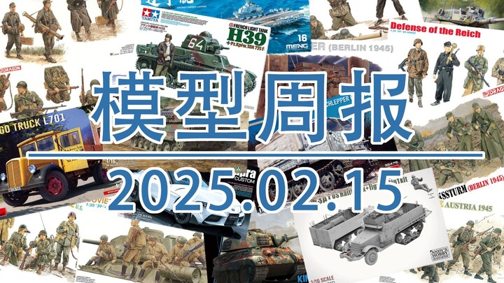 模型周报20250215，包括MENG模型DLC，MINIART，田宫，ANDY'SHOBBY，DAS-WERK和威龙等。