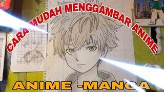 cara mudah menggambar anime/MANGA