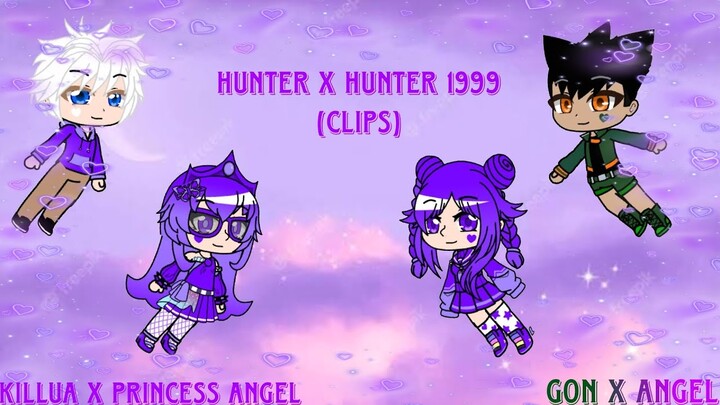 Killua X Princess Angel and Gon X Angel - Hunter X Hunter Clips (1999) - Gacha Club Ver. 💙💜💚💜
