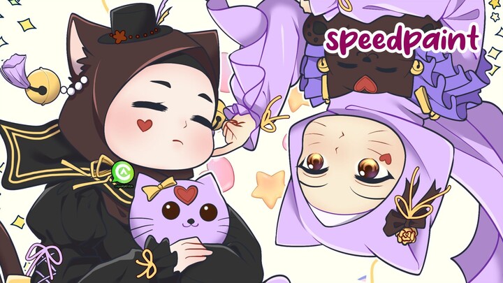 [SPEEDPAINT] Sleeping Kitties - Secret CAuple CANVASaTHOR Event!