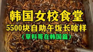 韩国女校食堂5500元自助午饭长啥样？（这咋又双叒叕炸酱面）