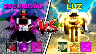 BUILD DA LUZ VS BUILD DA ESCURIDÃO NO BLOX FRUITS FT @PlaggXzin