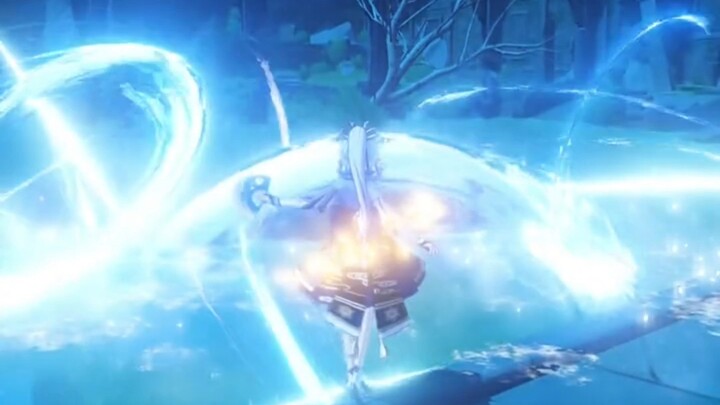 Kamisato Big Sister during the internal test—so elegant (the earlier clips were put at the end)