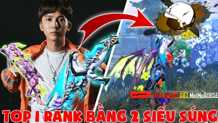 [Free Fire] THỬ THÁCH T GAMING LEO RANK TOP 1 BẰNG 2 SIÊU SÚNG AK RỒNG XANH VÀ M1014 LONG TỘC ??