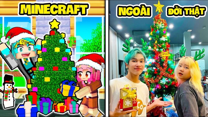 YABUN THỬ THÁCH 24 GIỜ TRANG TRÍ CÂY THÔNG NOEL CỦA HERO TEAM  NGOÀI ĐỜI THẬT TRONG MINECRAFT MORA