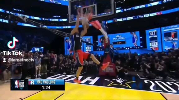 Insane Dunk by Mac Macclung 2023 Nba dunk champ.