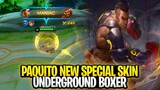 Maniac Paquito New Skin Underground Boxer Gameplay [Script No Password]  | Mobile Legends: Bang Bang