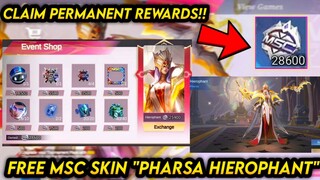 TRICK TO GET PHARSA MSC SKIN FOR FREE?! (CLAIM MAX COINS)! MSC EVENT 2022! - MLBB