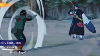 Lee Mencoba menahan serangan Kisame tapi ternyata...