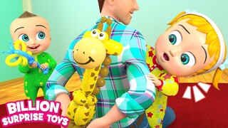Kami menyukai balon berkelok-kelok lagu untuk Anak-anak - BillionSurpriseToys