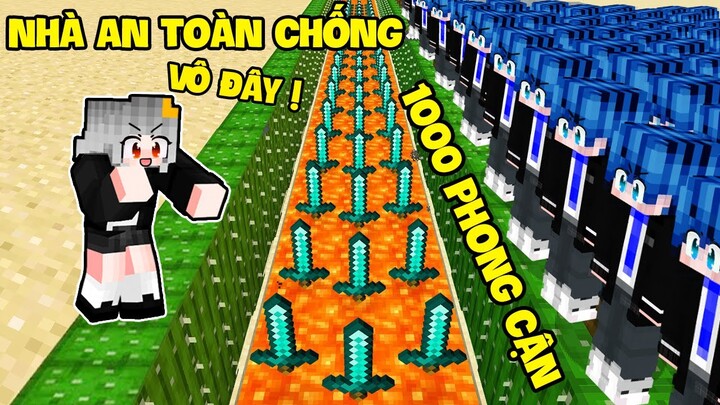 SAMMY THỬ THÁCH 24 XÂY NHÀ AN TOÀN NHẤT THẾ GIỚI CHỐNG 1000 PHONG CẬN TRONG MINECRAFT