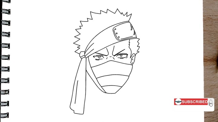 How to draw ZABUZA MOMOCHI STEP BY STEP from Naruto