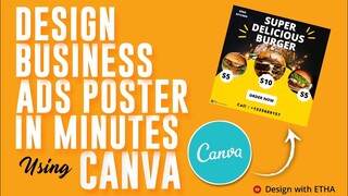How to create a Business ad poster in CANVA