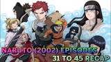 Naruto (2002) anime အပိုင်း (၃၁) မှ (၄၅)ထိ Recap