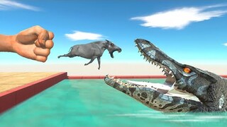 Kicked in Tylosaurus Pool - Animal Revolt Battle Simulator