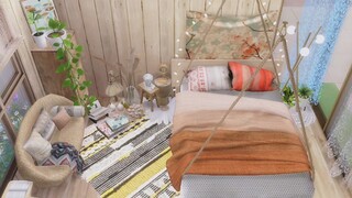 The Sims 4 Hardcover Single Living Bungalow CC (có liên kết)