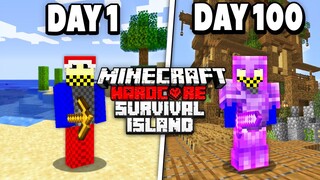 I Survived 100 Days on a SURVIVAL ISLAND in Minecraft Hardcore...