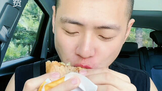 Either eating or on the way to eat