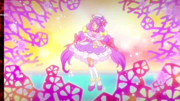 Tropical-Rouge! Pretty Cure episode 3 (Sango Suzumura aka cure coral first transformation & attacks)