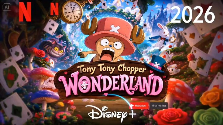 Tony Tony chopper nel paese meraviglie non è ufficiale Walt Disney Netflix