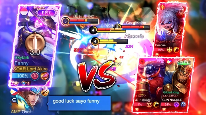 Top Global Fanny Akira Vs Franco + Minsitthar + Popol and Kupa ?! 😱 | INTENSE MATCH !! 🔥⚡️