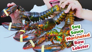 ASMR COOKING SOY SAUCE MARINATED RAW LOBSTER EATING SOUNDS | LINH-ASMR 먹방