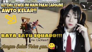 CEWEK RATAIN SATU SQUAD SAMBIL COSPLAY CAROLINE.. - FREE FIRE INDONESIA