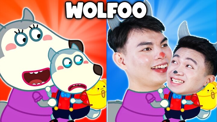 WOLFOO'S FIRST TIME AT SCHOOL - WOLFOO FAMILY FUNNY CARTOON PARODIES | WOLFOO WITH ZERO BUDGET