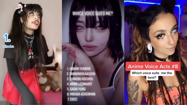 Which voice suits me the best? 😈Anime compilation #animechallenge #cosplay #animevoice