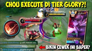 MAIN CHOU EXECUTE DI TIER GLORY! Auto Kita Bikin Cewek Ini Baper & Salting Coyy 😂 Mobile Legends