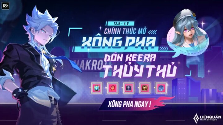 Liên Quân Mobile: Garena đang tặng miễn phí skin Keera Thủy thủ