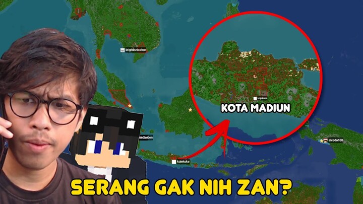 Gw dan @GizanG15 DatenginKota Madiun di Minecraft Dunia Nyata (Lawan Kevin ?)