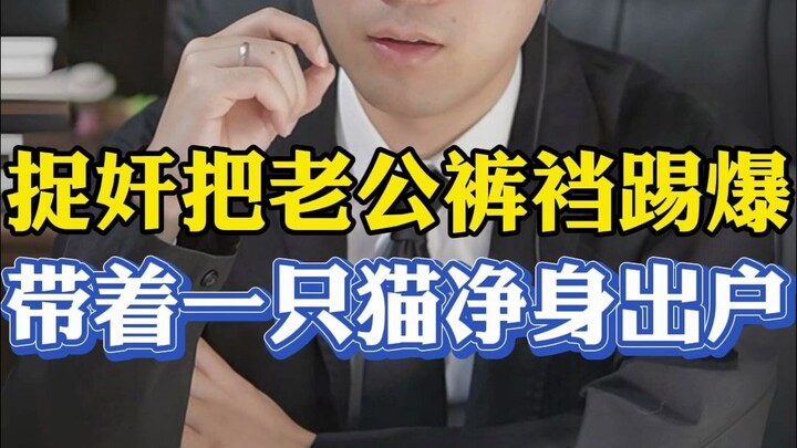 捉奸一时冲动踢爆老公裤裆，获得谅解带着一只猫净身出户