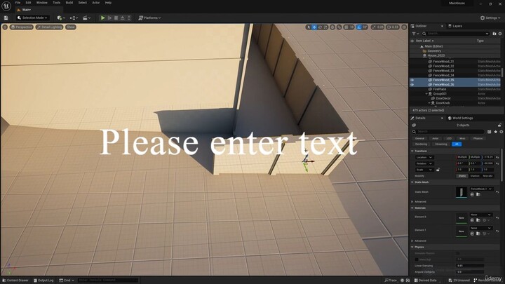03 Làm việc với geometry trong Unreal Engine - 003 Copy, Merge and Place Assets trong cảnh