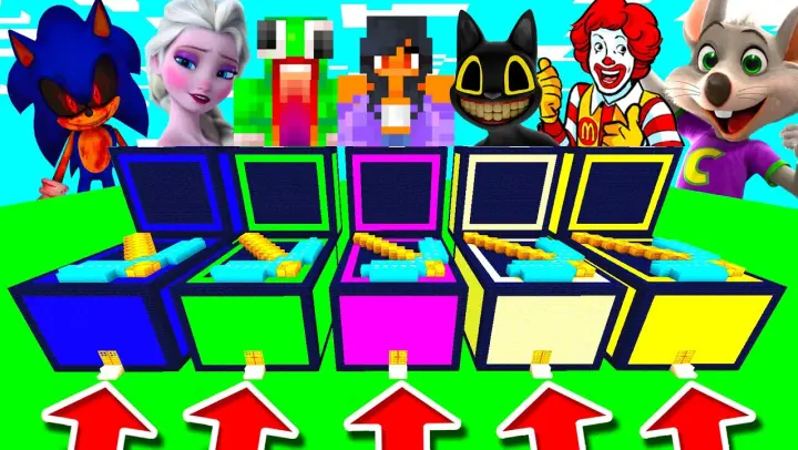 Minecraft PE : DO NOT CHOOSE THE WRONG CHEST! (Sonic.EXE, Elsa, Aphmau, Unspeakable & MORE)