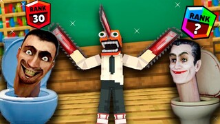 Monster School : Chainsaw Man and SKIBIDI TOILET - Minecraft Animation