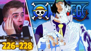 ADMIRAL AOKIJI IS INSANE!! One Piece Episode 226, 227 & 228 REACTION + REVIEW