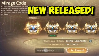 NEW RELEASE CODE 🤩 - Mirage Code | Mobile Legends: Adventure