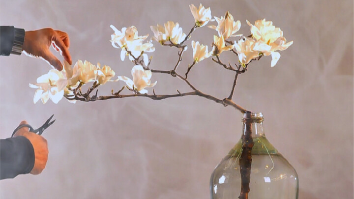 Floral arrangement should originate from nature yet transcend it.