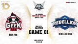 GEEK FAM VS REBELLION ZION [Game 1] MPL Season 10 | Week 2 Day 3 | MLBB