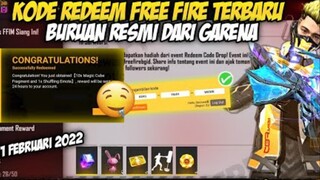 KODE REDDEM FREE FIRE TERBARU HARI INI 11 FEBRUARI 2022