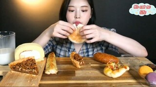 Marcaron 5 vị, bánh tart hạnh nhân, bánh bông lan cuộn kem 6 #amthuc